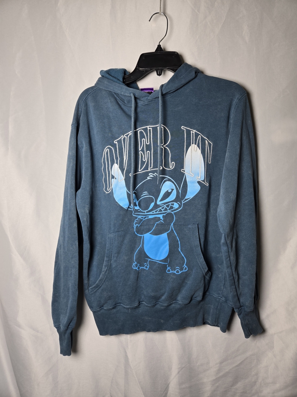 Disney Blue Stitch 'Over It' Hooded Sweatshirt